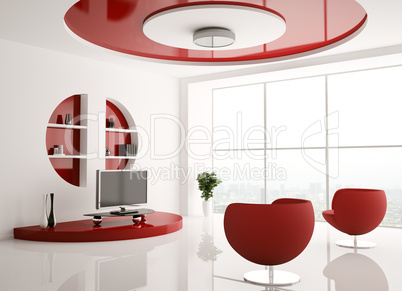 Interior of living room 3d