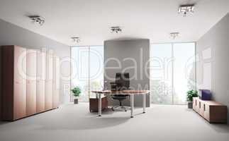 Modern office interior 3d