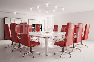 conference room with interior 3d