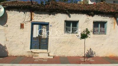 Looking through the window of old turkish house