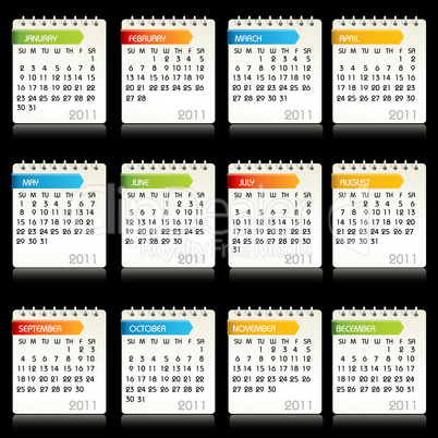 calendars on abstract background