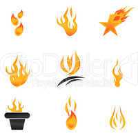 different shapes of fire
