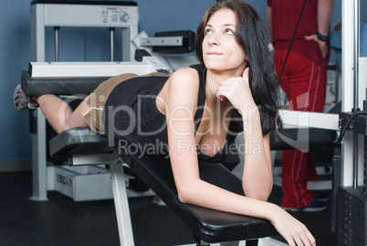 Girl in fitness center