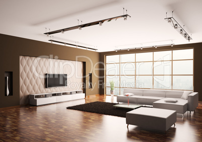 Living room interior 3d