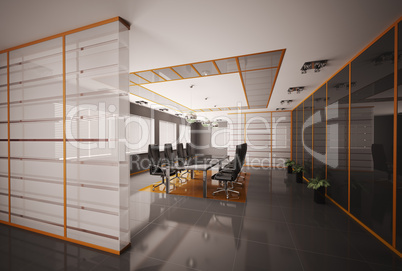 Boardroom interior 3d render