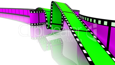 Green and magenta 3d blank films
