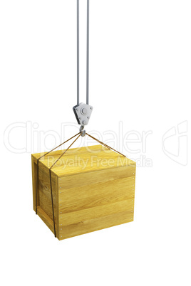 hook holding wooden container
