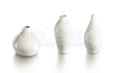 set of ceramic vases