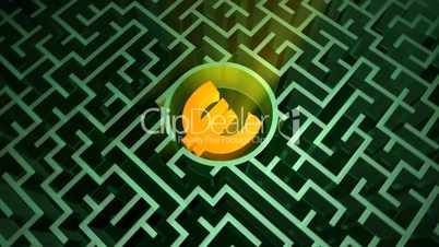Euro symbol in a maze