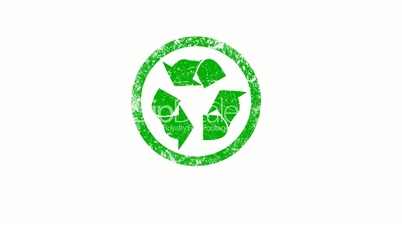 Recycle sign stamp