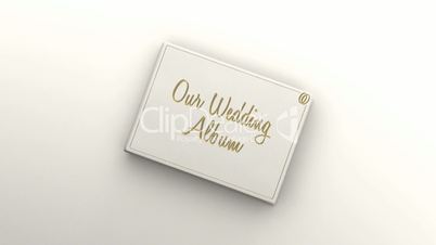 Wedding album with blank pages