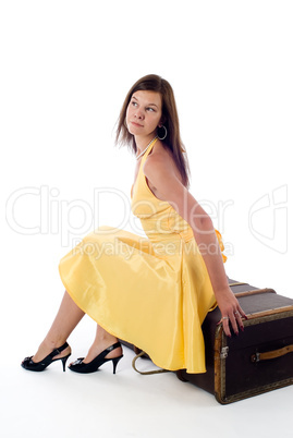 Girl with suitcase