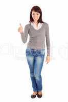 Young Woman Showing OK Sign