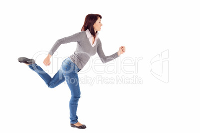 Woman in Running Pose