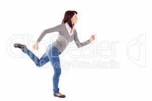 Woman in Running Pose