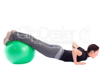 Pushup Exercise with Gym Ball