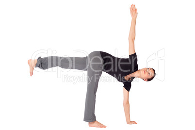 Fit Woman Practicing Yoga Exercice