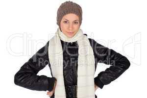 Young Smiling Woman Winter Fashion