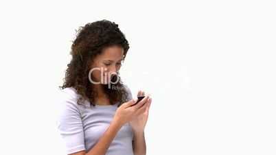 Frau mit Smartphone