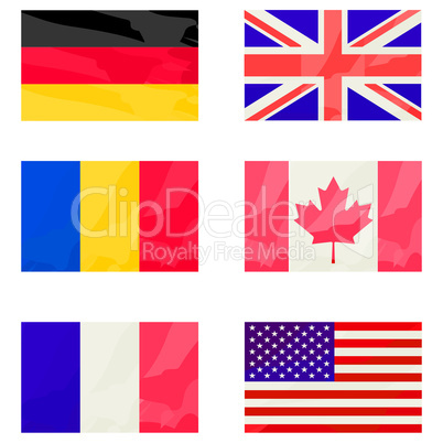 Stylized flags collection