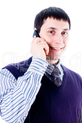 Man talking by mobile phone