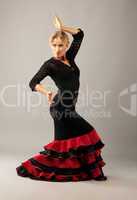 Beauty woman dance flamenco