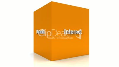 3D Würfel Orange 05 - Webdesign