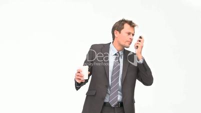 Mann  telefoniert mit Handy