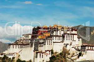 Landmarks of the Potala Palace in Lhasa Tibet