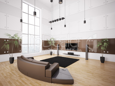 Modern living room interior 3d