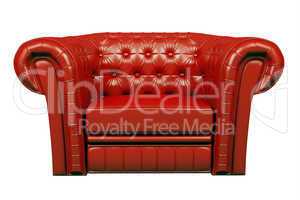 red leather armchair 3d