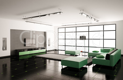 Living room interior 3d