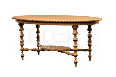 Table isolated over white 3d