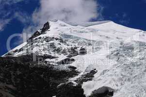 Glacier in snow mountains