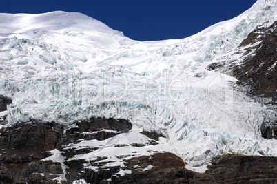 Glacier in snow mountains