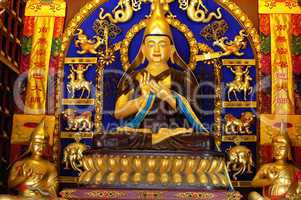 Golden buddha sculpture