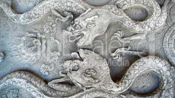 Historical stone carvings of dragon