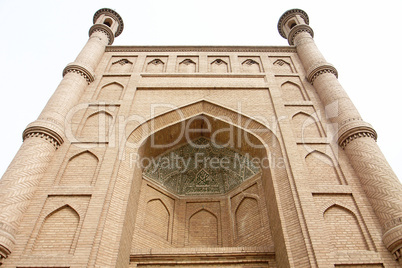 Closeup view of a mosque
