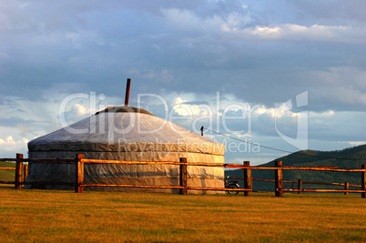 Landmark of ger in Mongolia