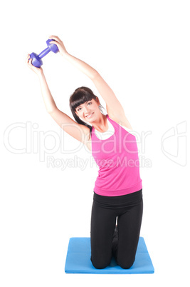 Fitness instructor  isolated on white