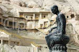 Buddha sculpture at the famous grottoes in Sinkiang