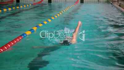 child in a swimming pool