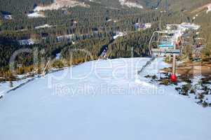 Ski slope and cable lift, Jasna, Slovakia