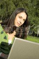 Young woman with laptop