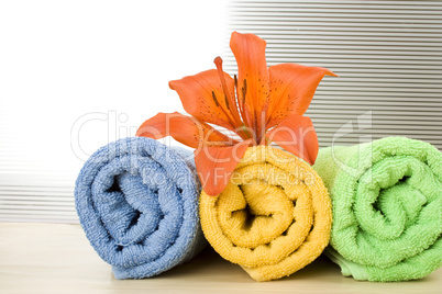 Colored towels