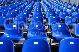 Blue Seats On Stadium