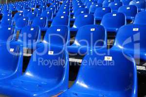 Blue Seats On Stadium