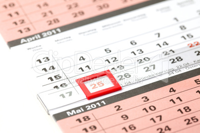Ostermontag auf einem Kalender / easter monday on a calendar