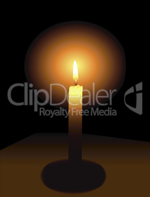 Candle on a dark background