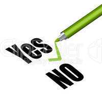 yes and no sign